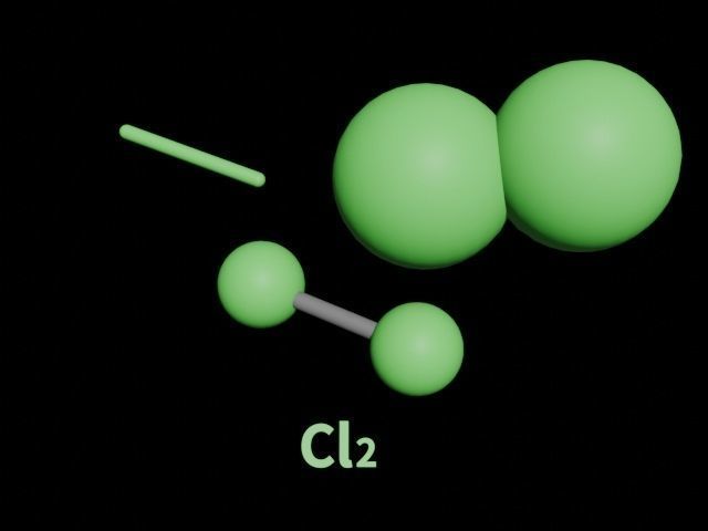 3D molecular models of gaseous monatomic molecules Free low-poly 3D model_6
