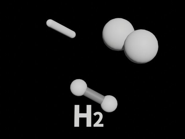 3D molecular models of gaseous monatomic molecules Free low-poly 3D model_1