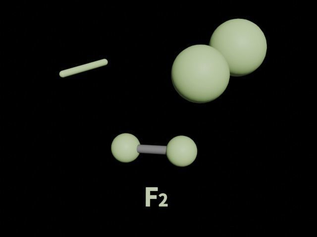 3D molecular models of gaseous monatomic molecules Free low-poly 3D model_5