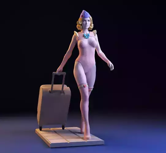 PRIVATE AIR HOSTESS SFW AND NSFW 3D print model