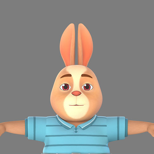 cartoon rabbit 3D model