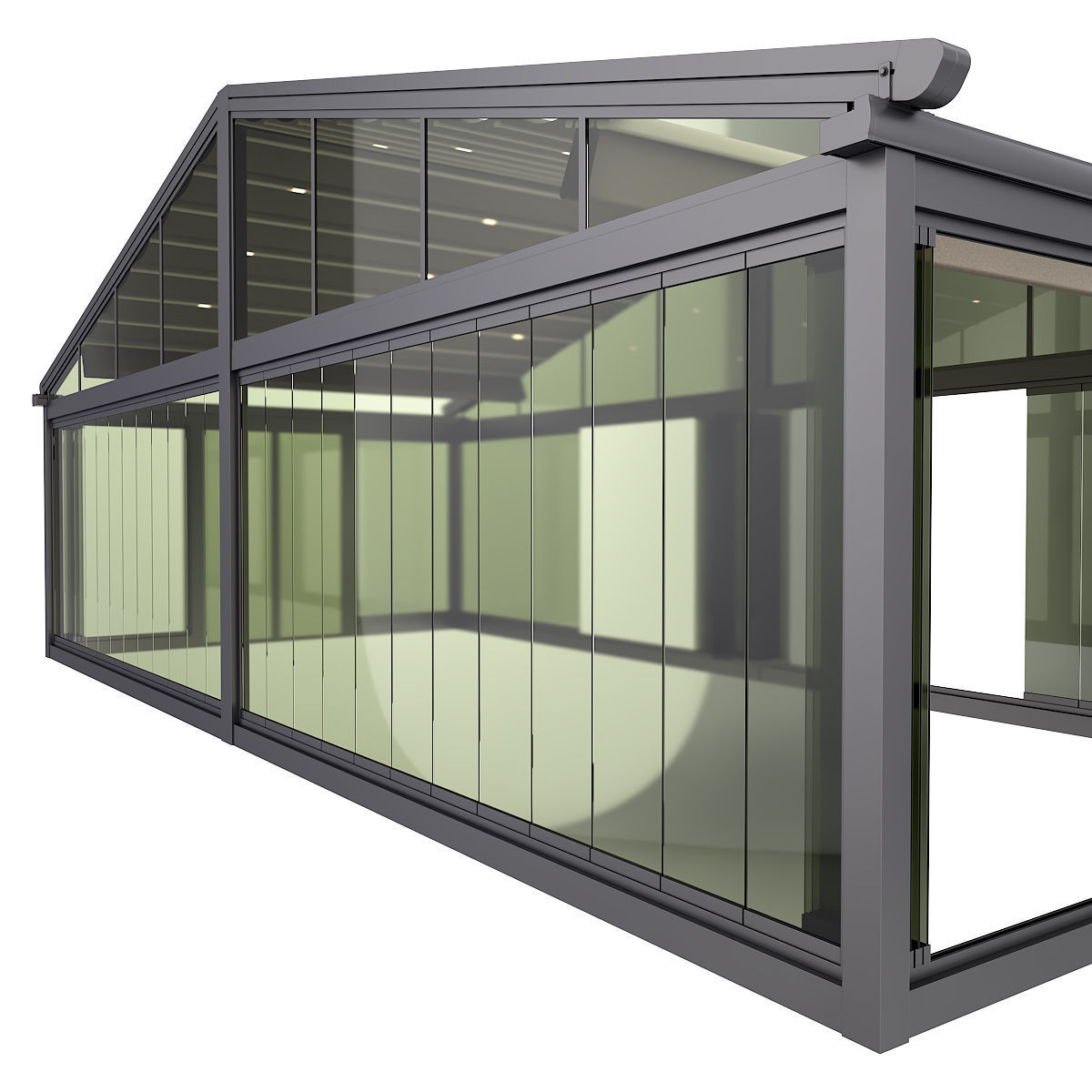 Motorized Pergola 5a folding glass 3D model_4