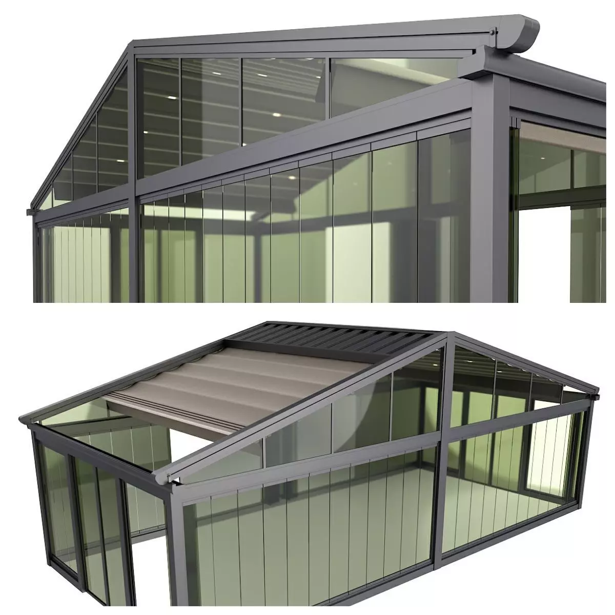 Motorized Pergola 5a folding glass 3D model_0