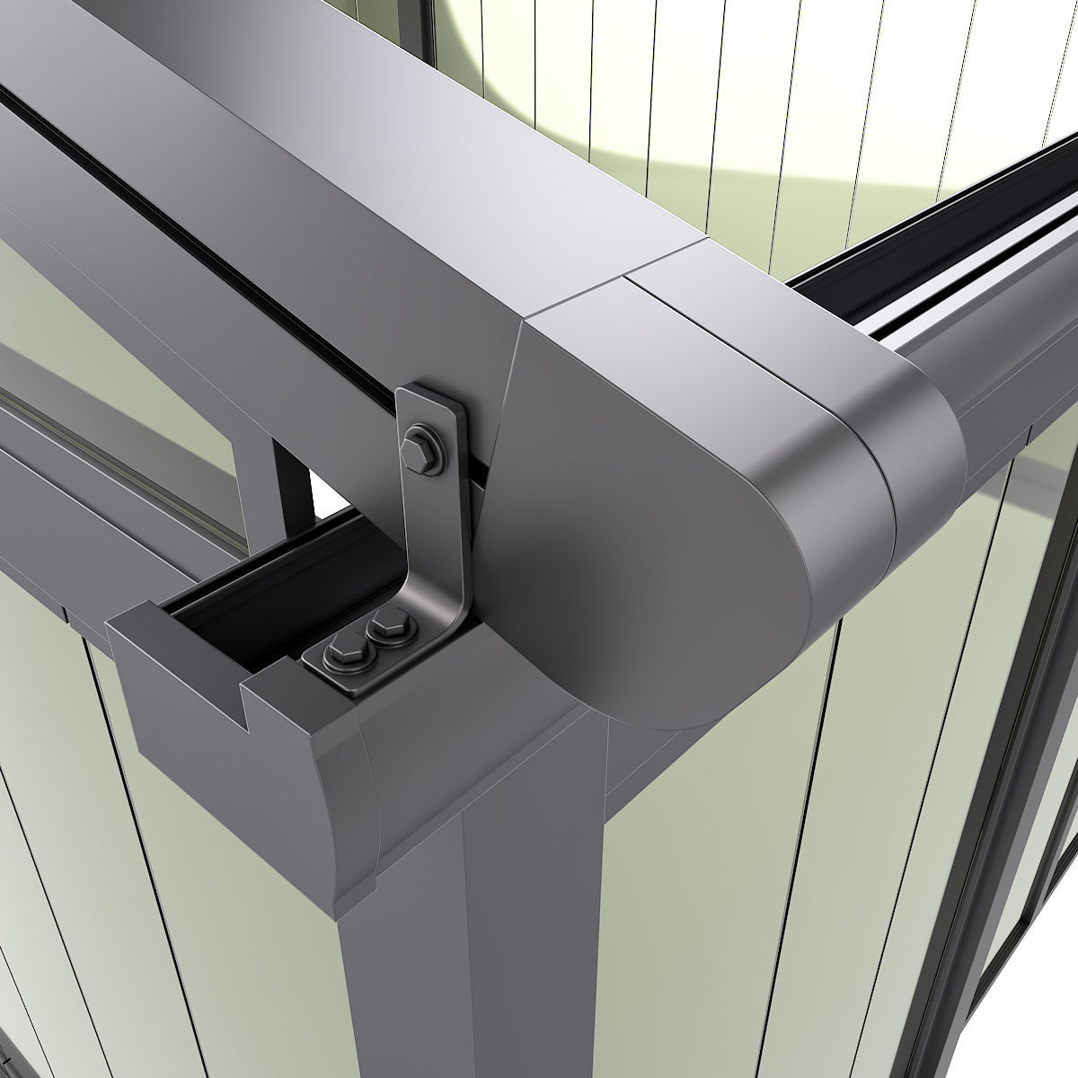 Motorized Pergola 5a folding glass 3D model_3