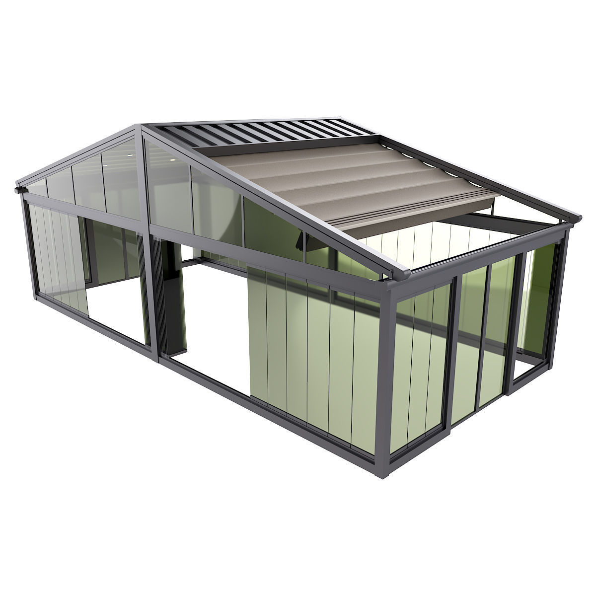 Motorized Pergola 5a folding glass 3D model_1
