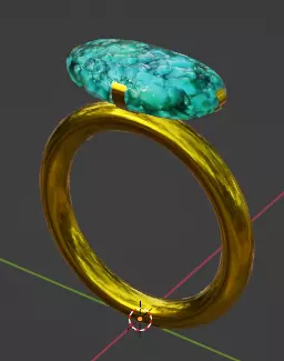 Ring with amethyst Free 3D model