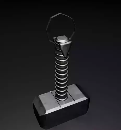 Thor Hammer  Mijonir  Low-poly 3D model