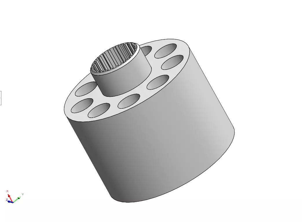 axial piston pump block 3D model_0