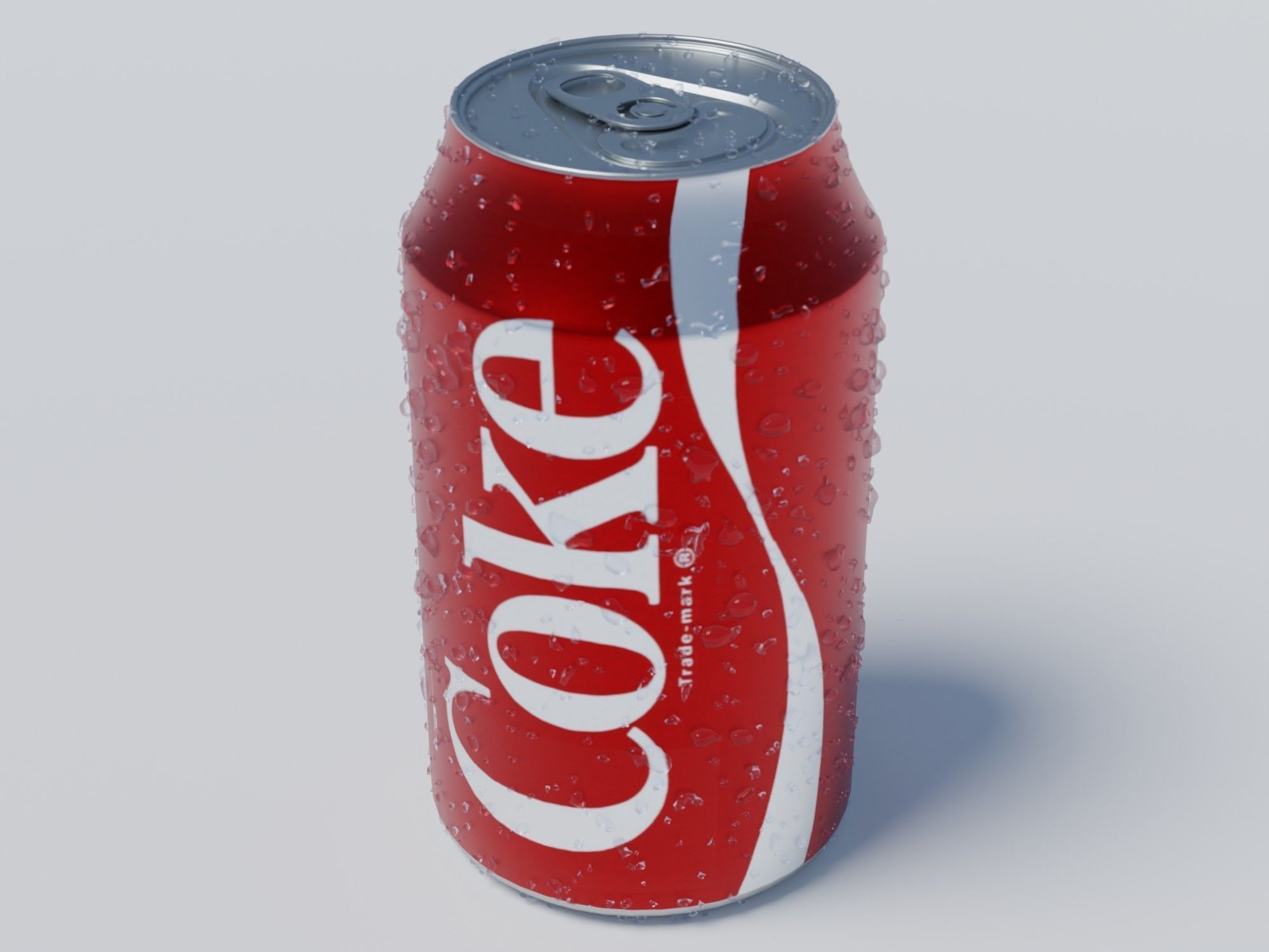 Coke Can Free low-poly 3D model_1