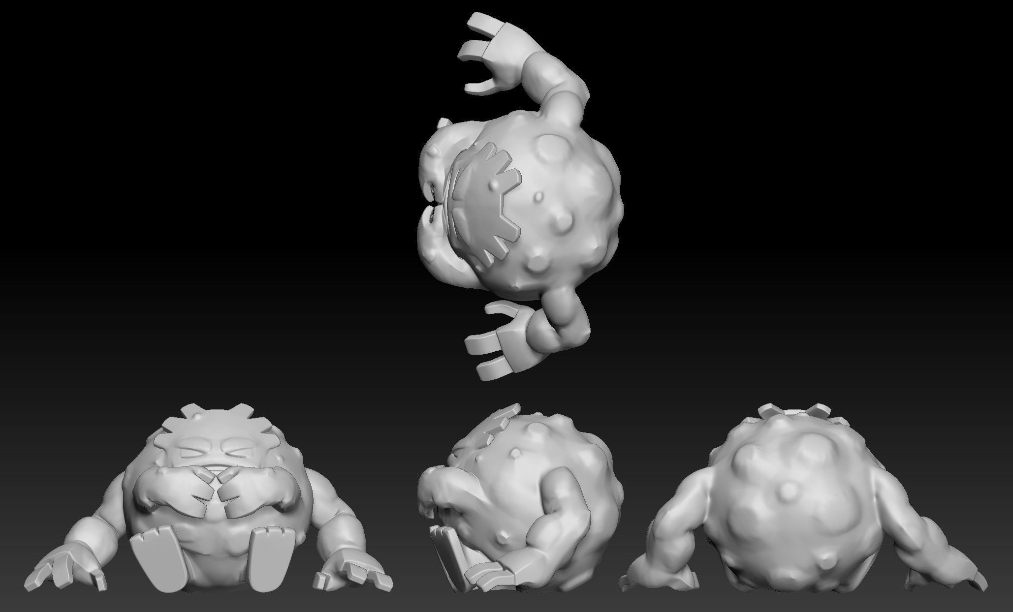 Pokemon Geodude Graveler Golem 3D print model_2