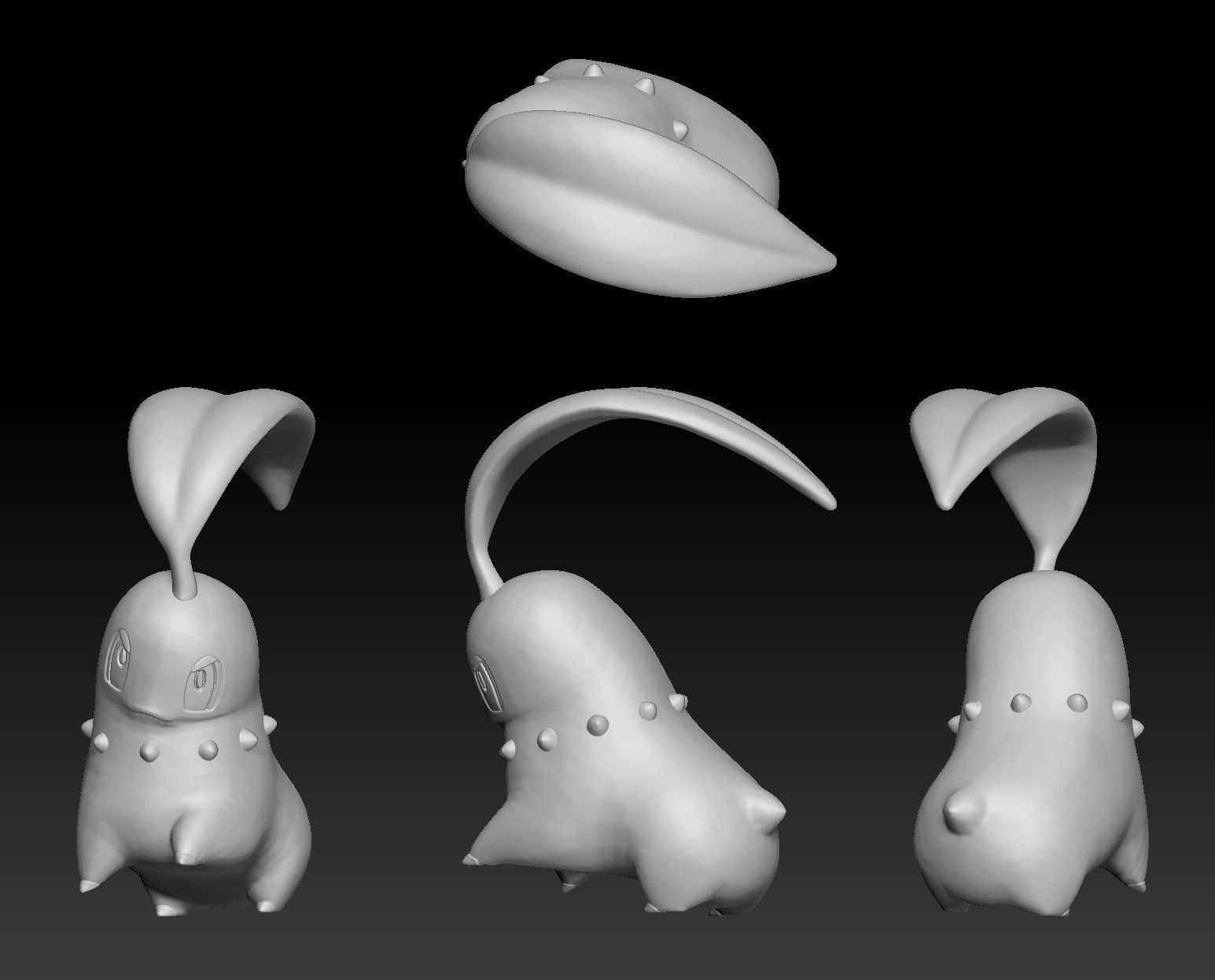 Pokemon Chikorita Bayleef Meganium 3D print model_1