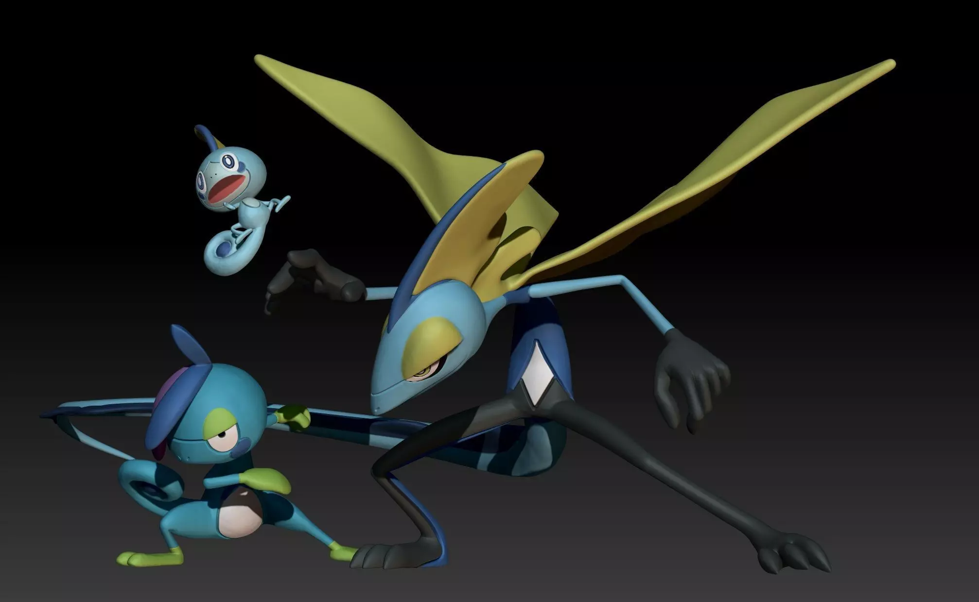 Pokemon Sobble Drizzile Inteleon 3D print model_0