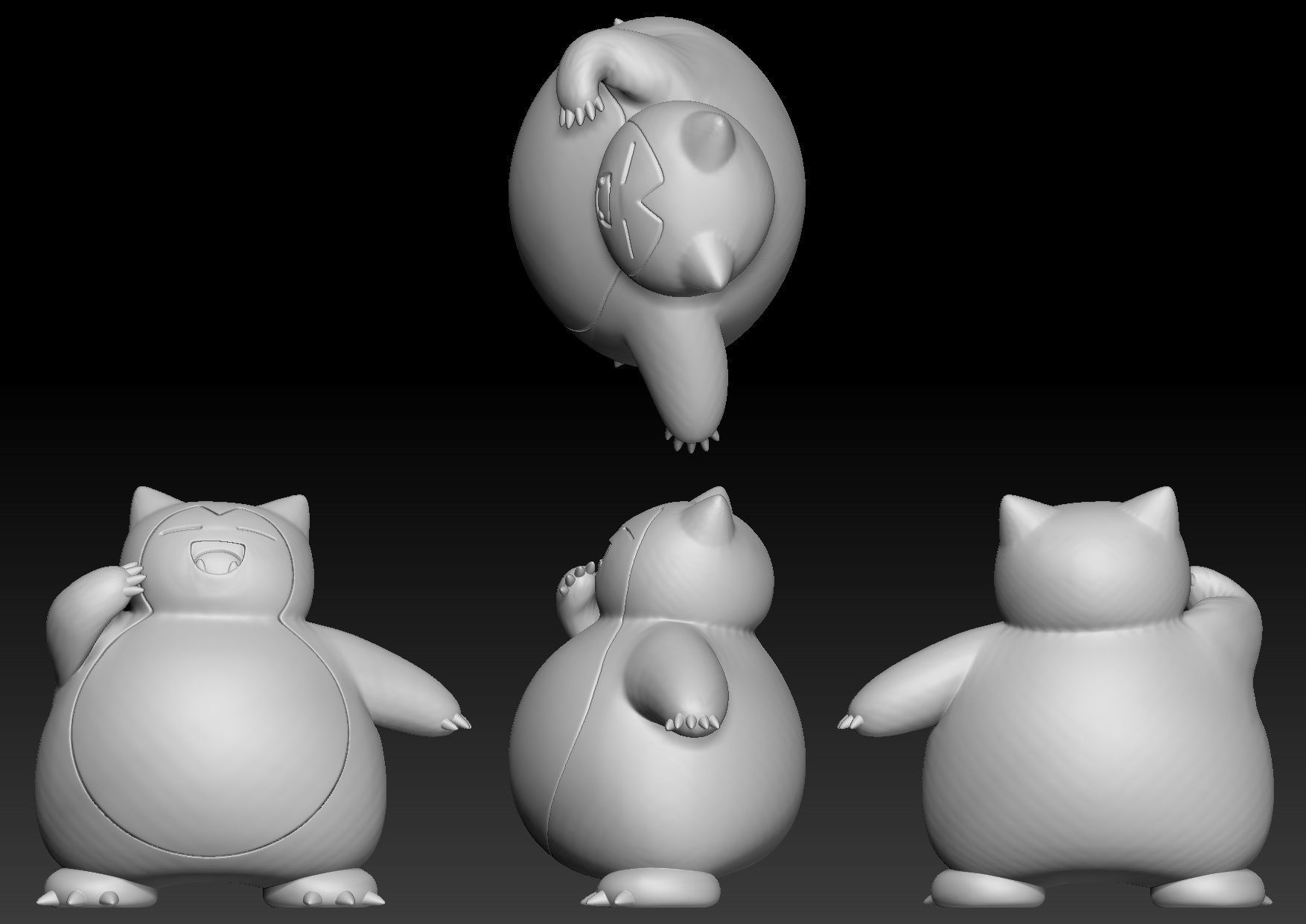 Pokemon Munchlax Snorlax 3D print model_2