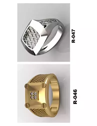 anillos caballeros stl 3D print model