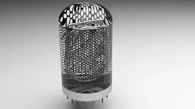 Nixie Tube OFF 3D model