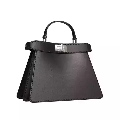 Fendi Peekaboo Bag Black Low-poly 3D model