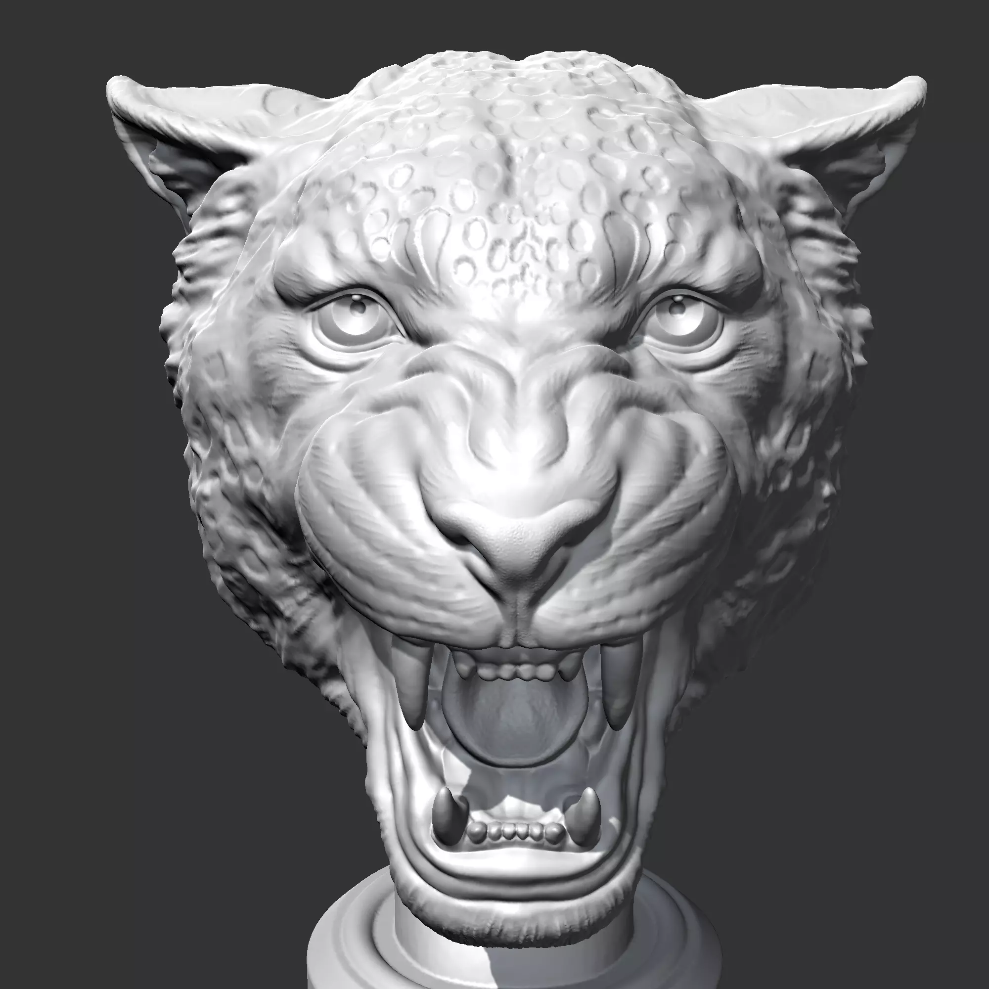 Leopard Head AM27 3D print model 3D print model