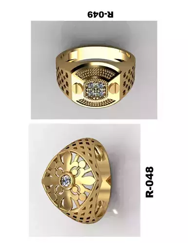 anillos de caballeros stl 3D print model