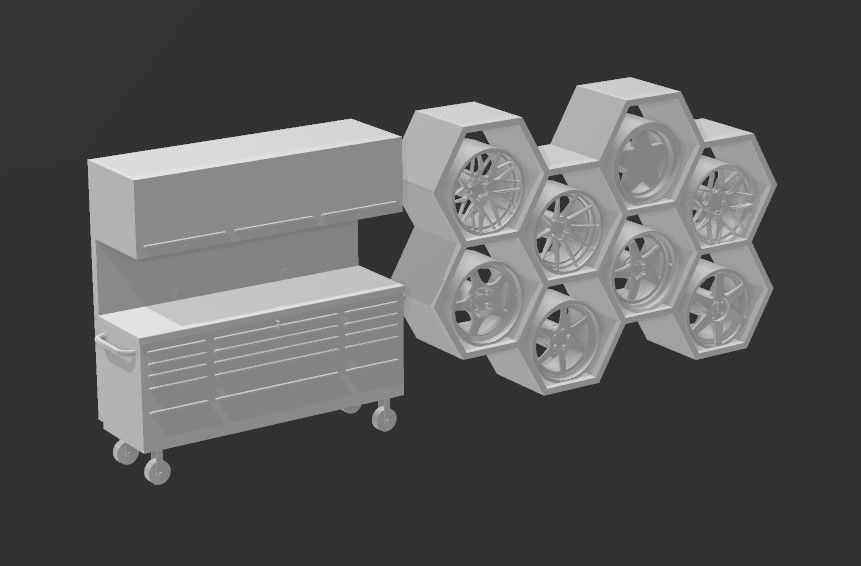 DIORAMA GARAGE DIECAST 1  64 1  43 1  24 1  18 AND MORE 3D print model_6