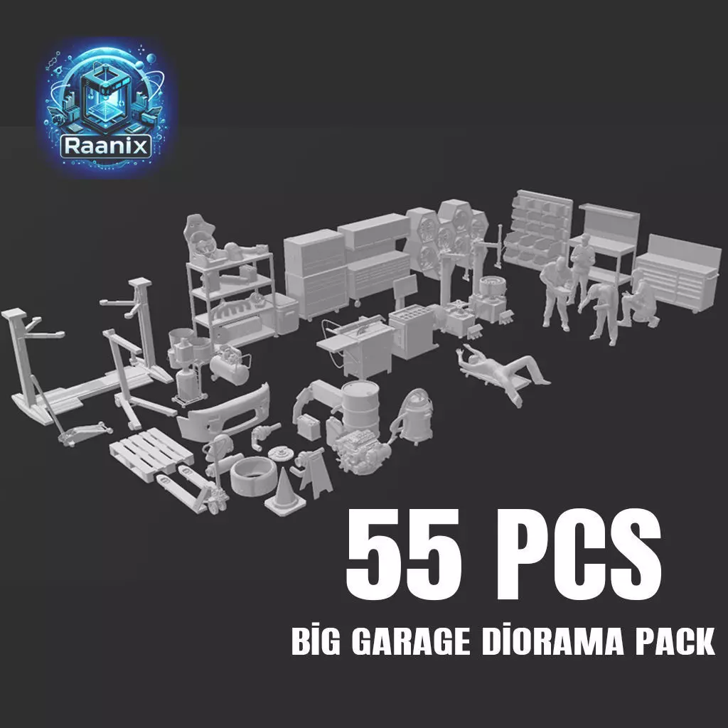 DIORAMA GARAGE DIECAST 1  64 1  43 1  24 1  18 AND MORE 3D print model_0