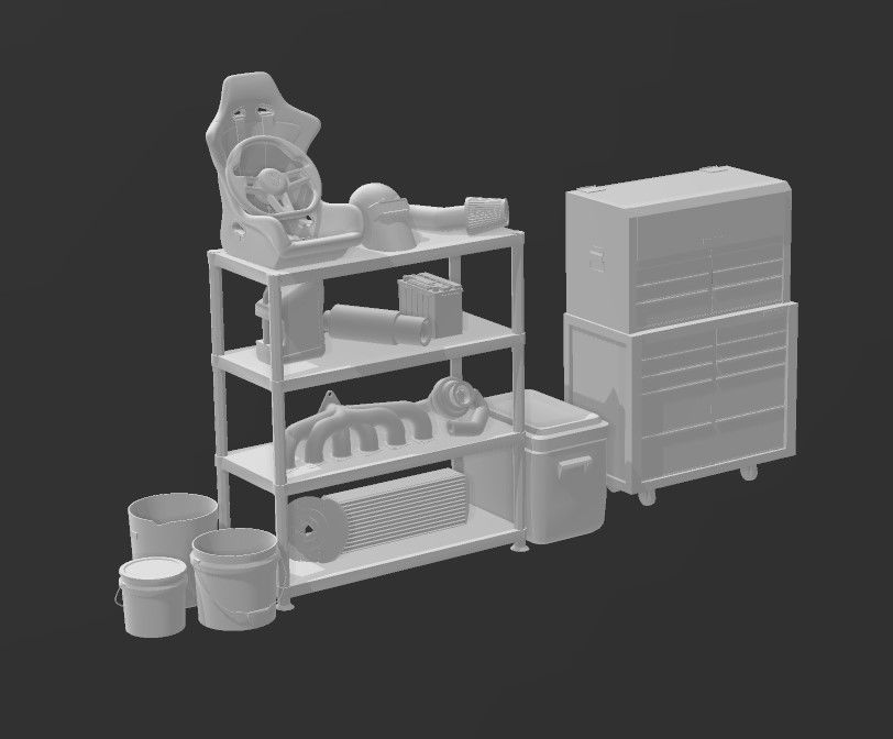 DIORAMA GARAGE DIECAST 1  64 1  43 1  24 1  18 AND MORE 3D print model_7