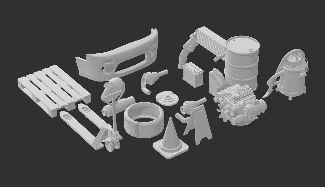 DIORAMA GARAGE DIECAST 1  64 1  43 1  24 1  18 AND MORE 3D print model_10