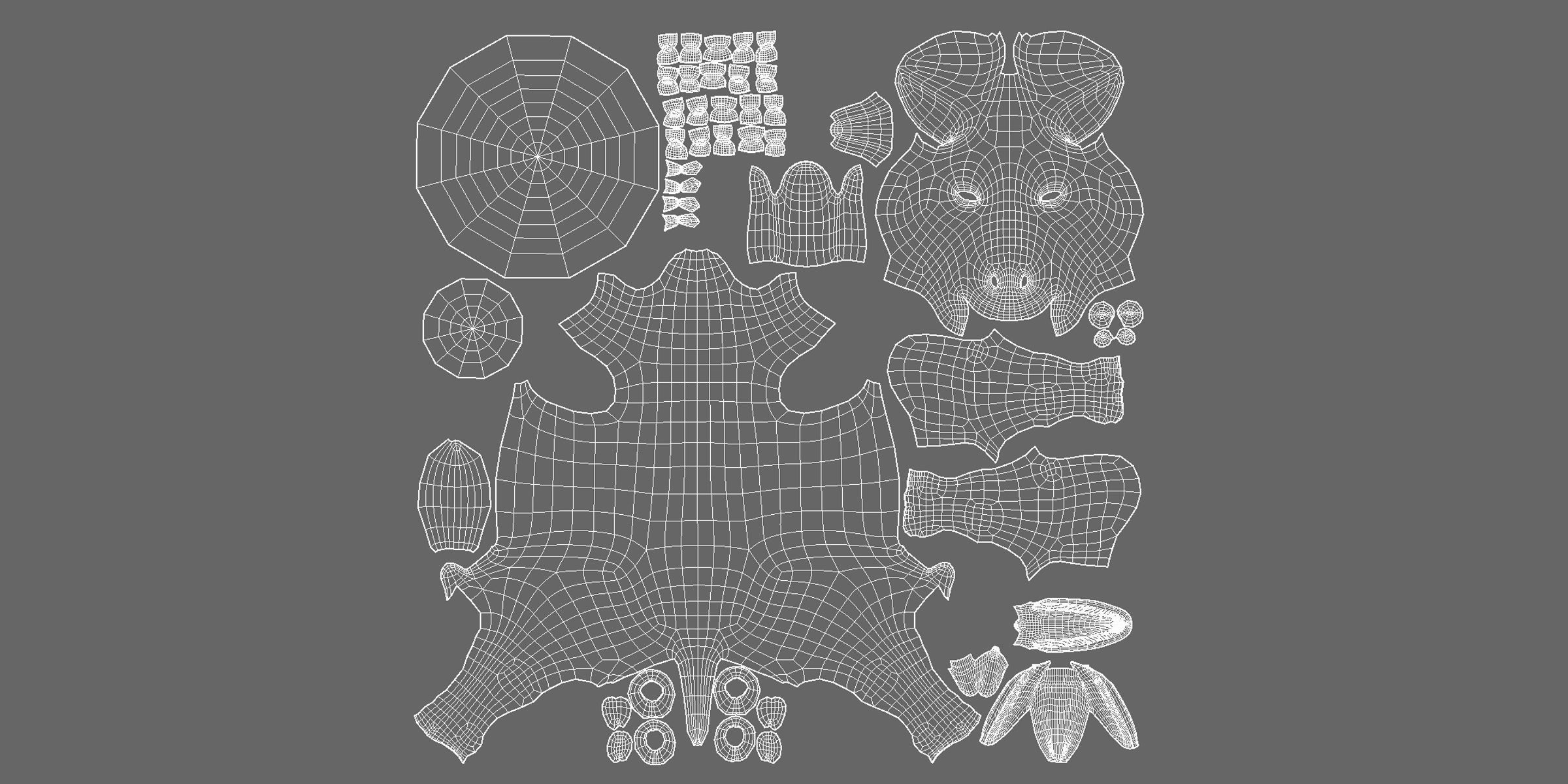 Donkey Basemesh Low-poly 3D model_4