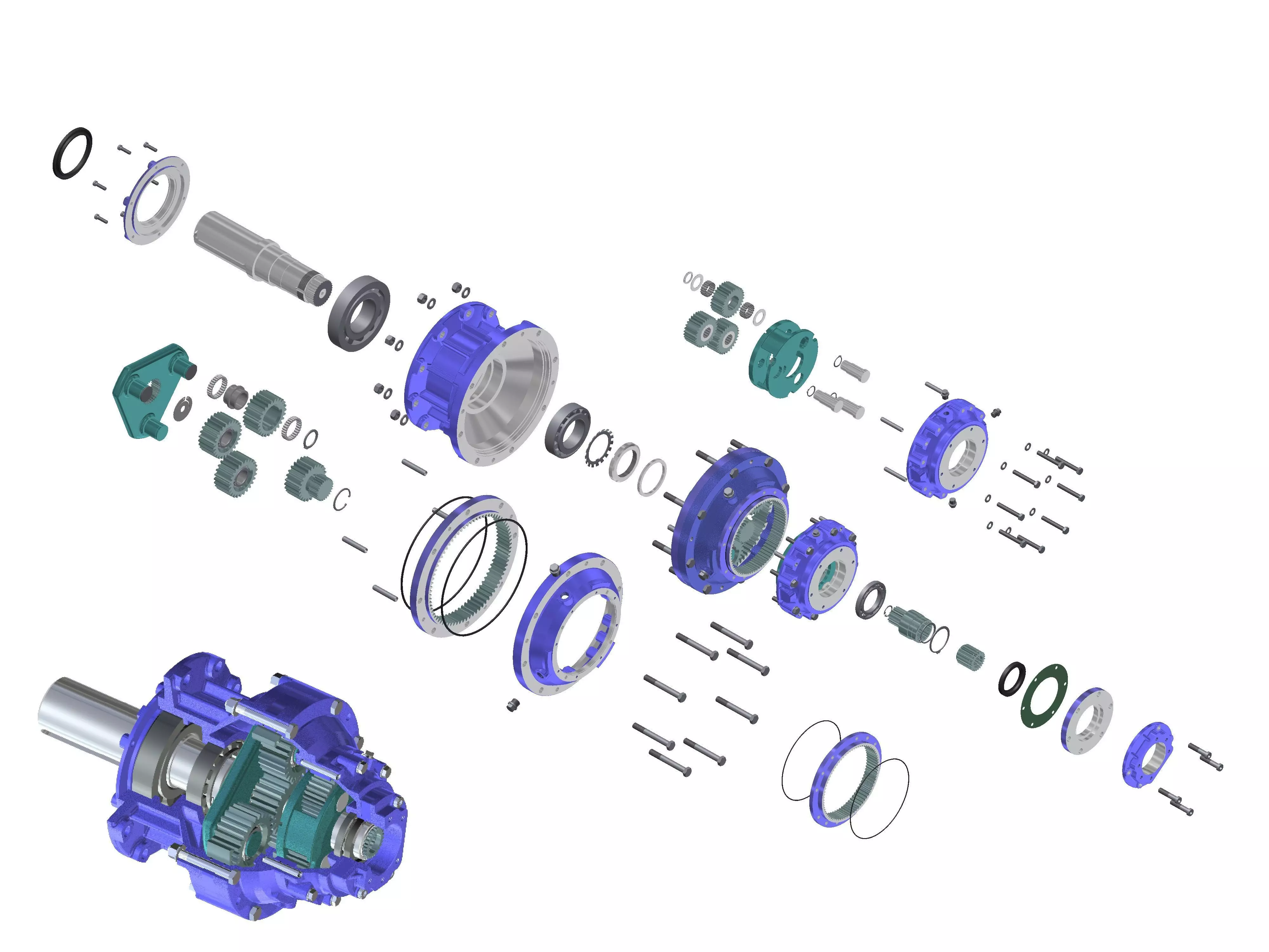 Epicyclic gearbox 3D model_0