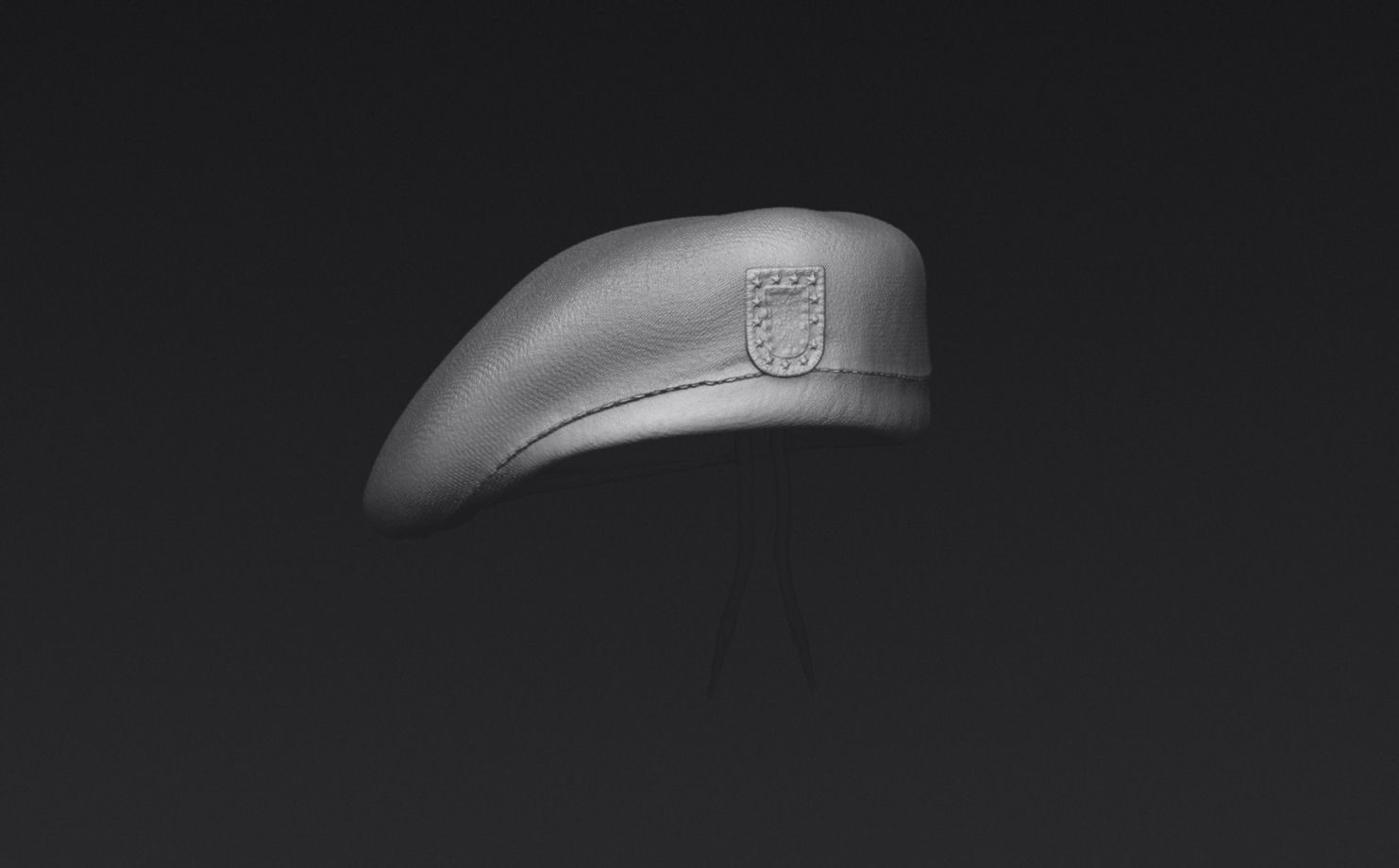  Military hat Beret  3D print model_5