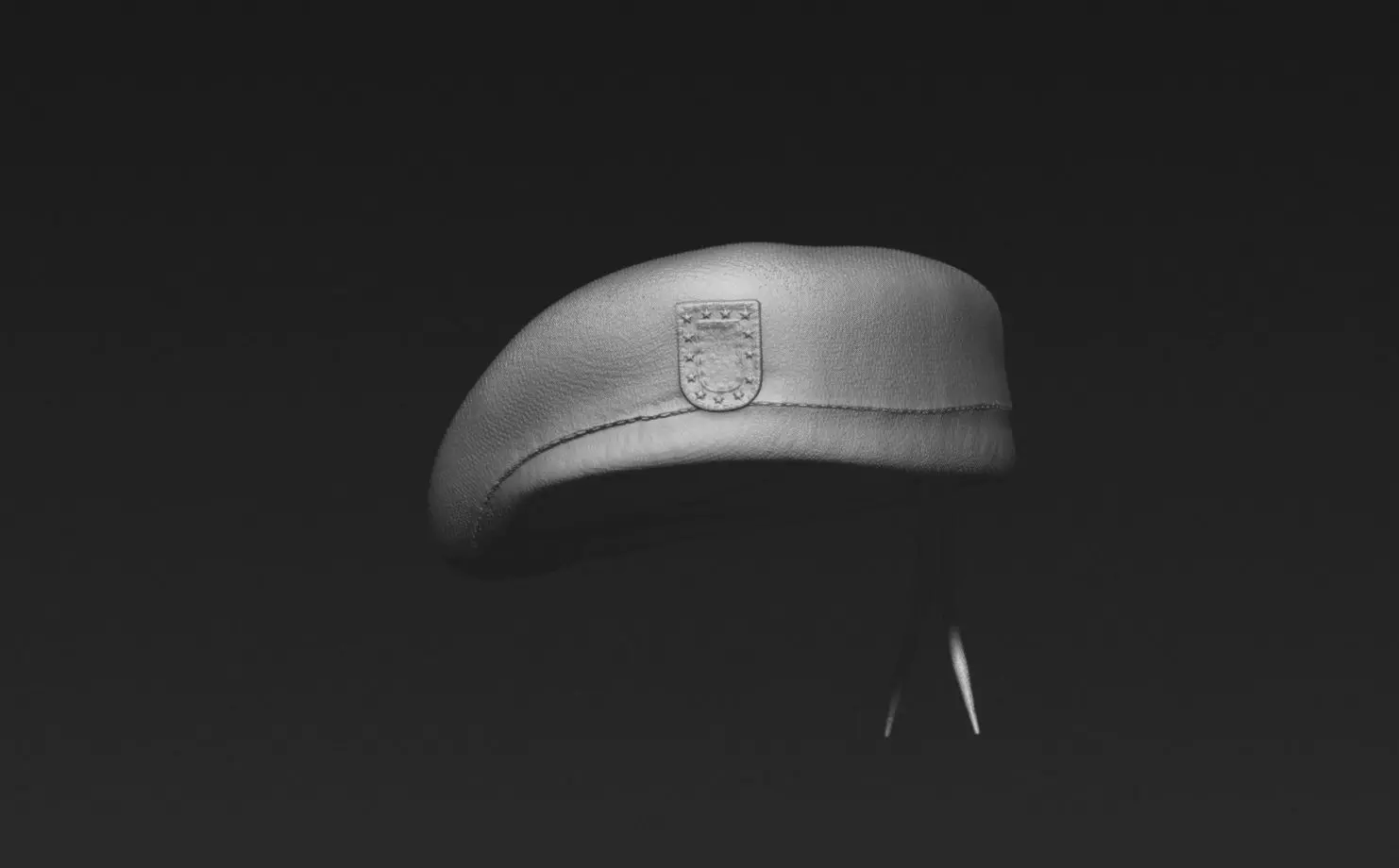  Military hat Beret  3D print model_0