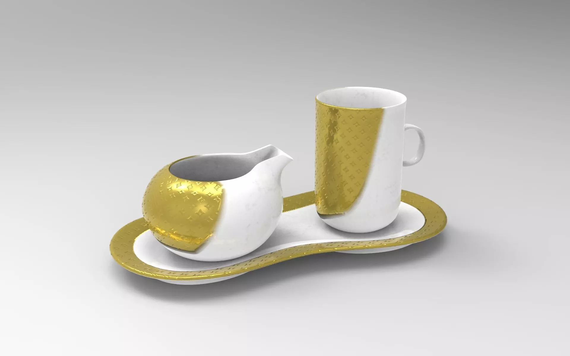Kopl Milk Set Low-poly 3D model_0