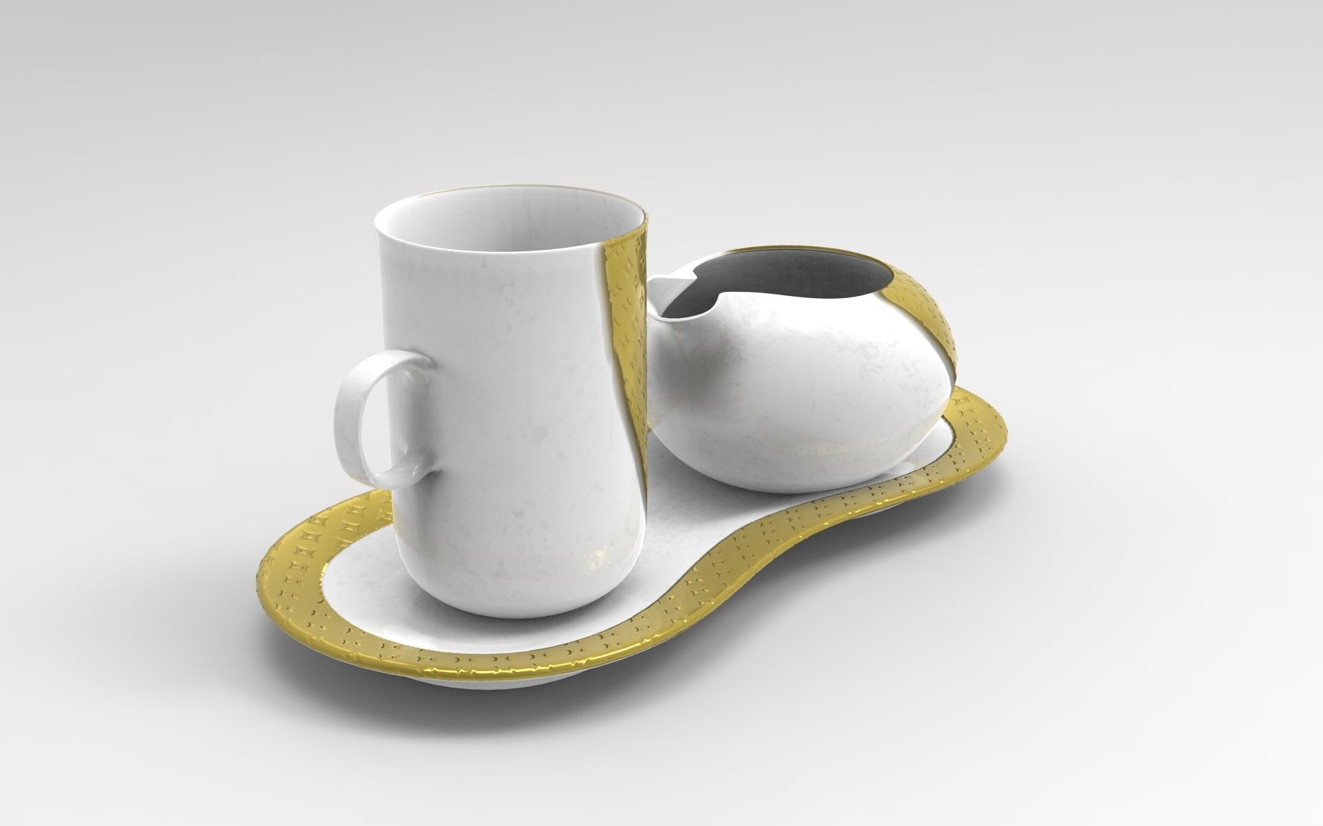 Kopl Milk Set Low-poly 3D model_2