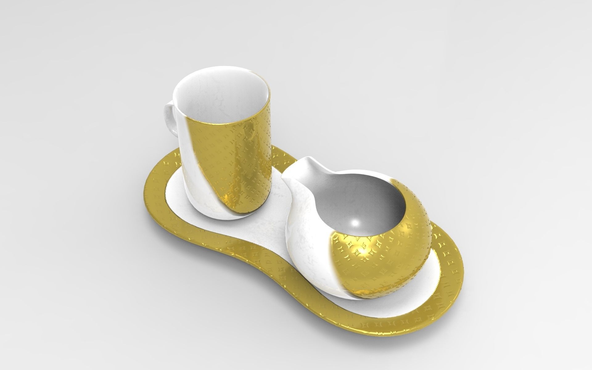 Kopl Milk Set Low-poly 3D model_1