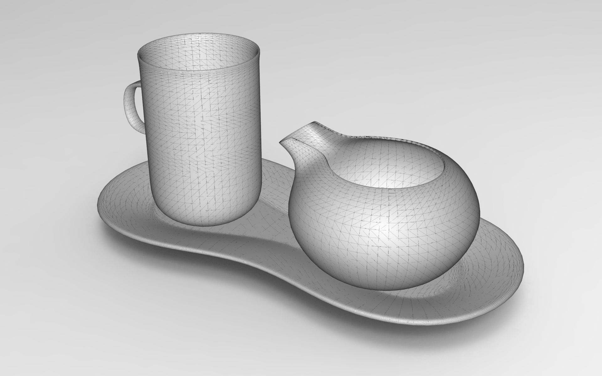 Kopl Milk Set Low-poly 3D model_5