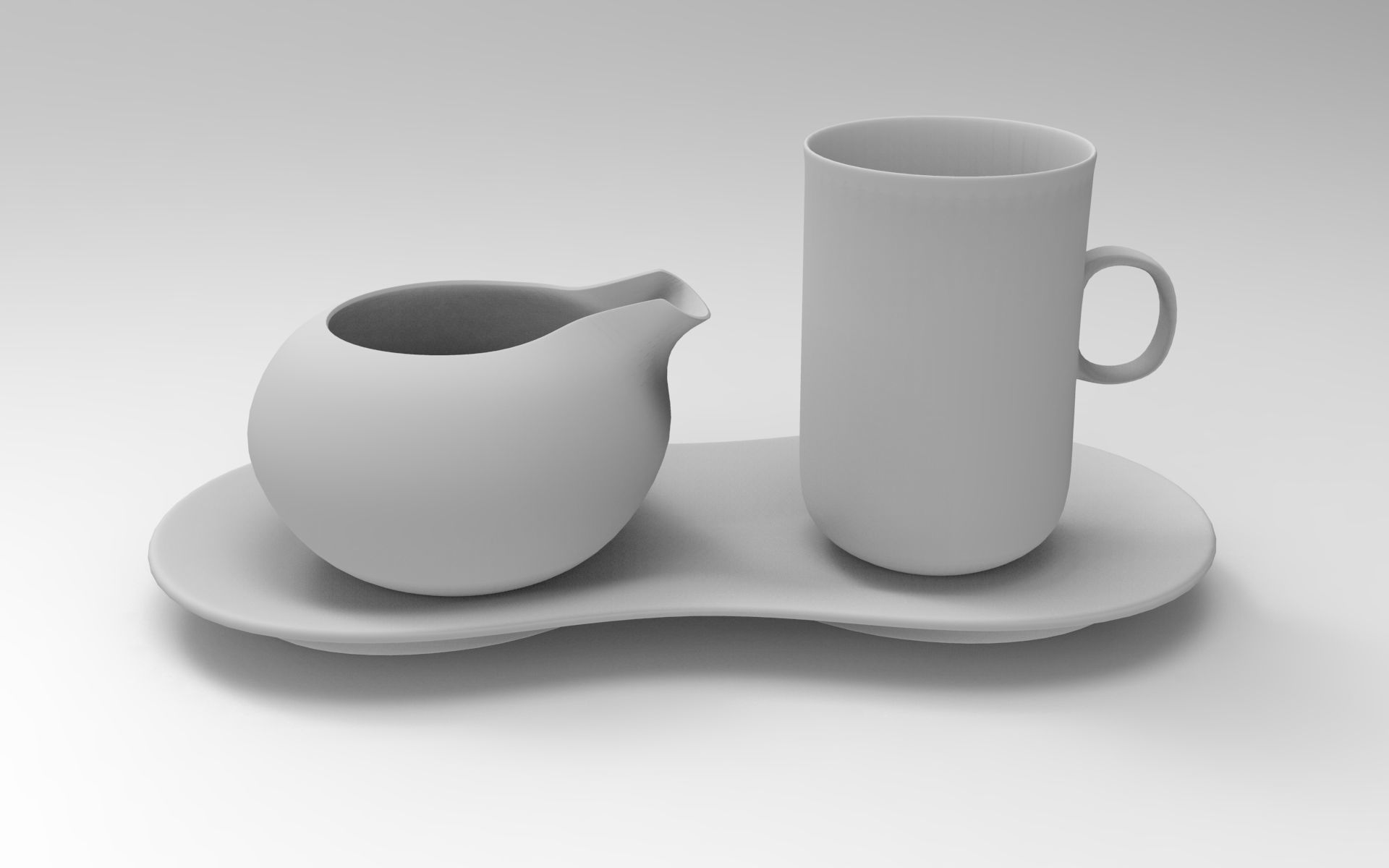Kopl Milk Set Low-poly 3D model_7