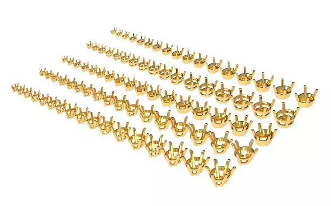 ring  oval heads sets  3D print model