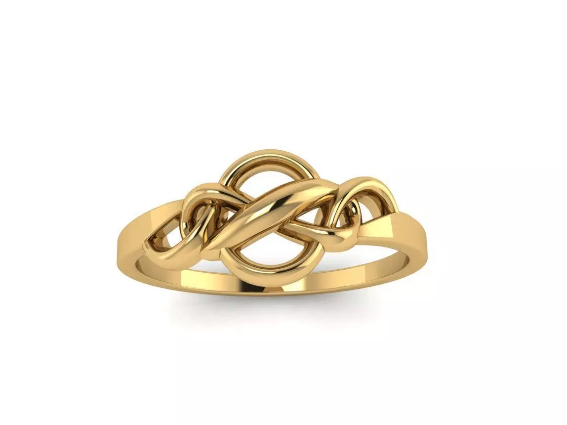 Sea double knot ring  3D print model_0