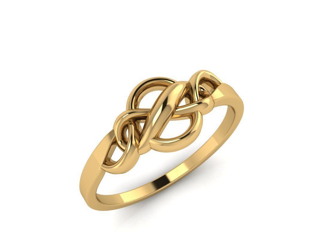 Sea double knot ring  3D print model_1