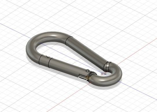 Carabiner 3D print model_4