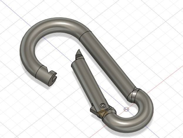 Carabiner 3D print model_5
