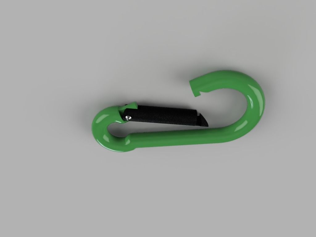 Carabiner 3D print model_3