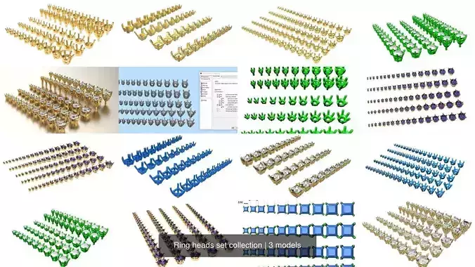 Ring heads set collection