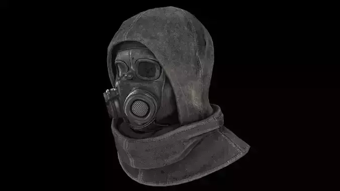 Postapocalypse gasmask with hood
