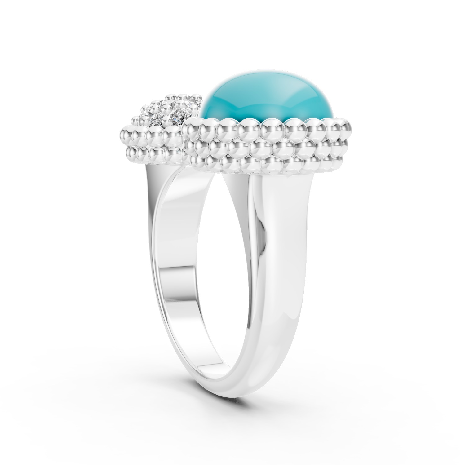 VanCleef Perlee ring 3D print model_4