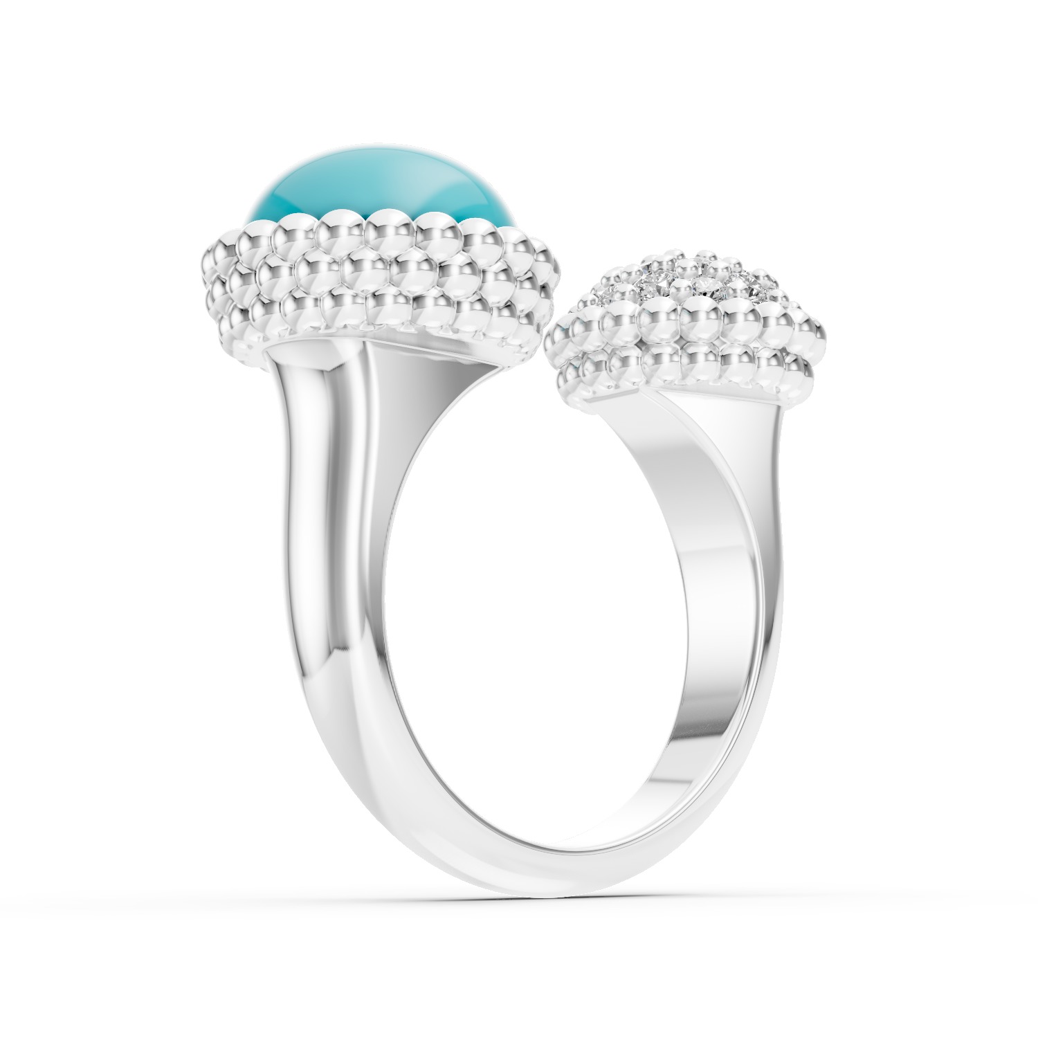 VanCleef Perlee ring 3D print model_5