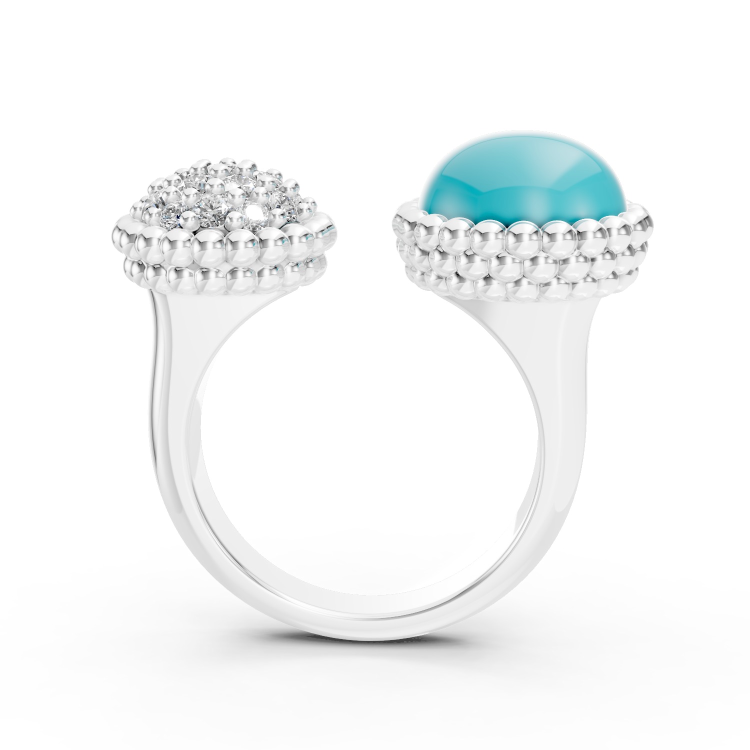 VanCleef Perlee ring 3D print model_2