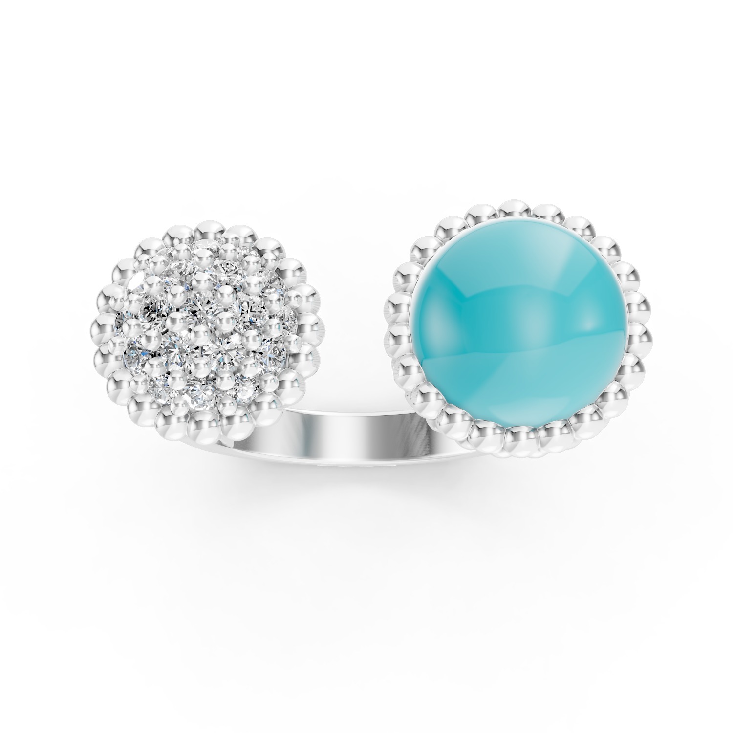 VanCleef Perlee ring 3D print model_1