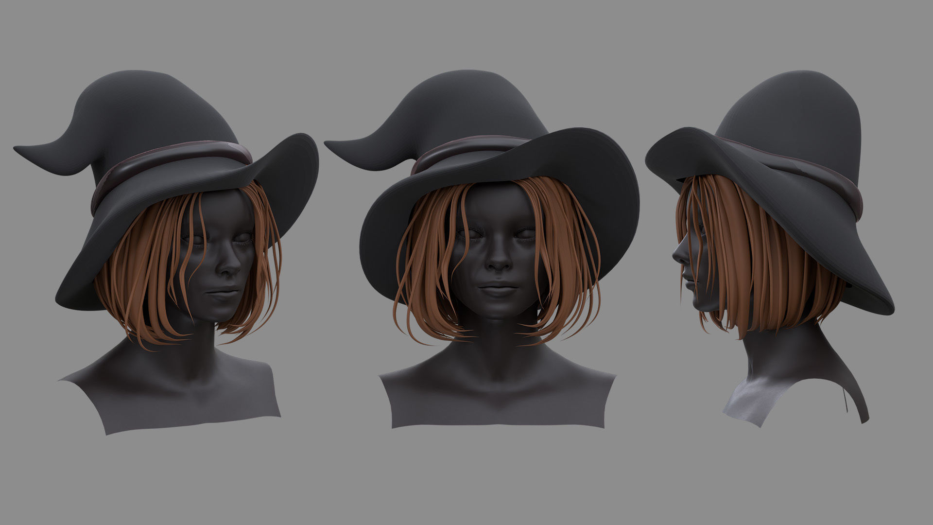 12 Hairstyle With Accessories 3D model_13