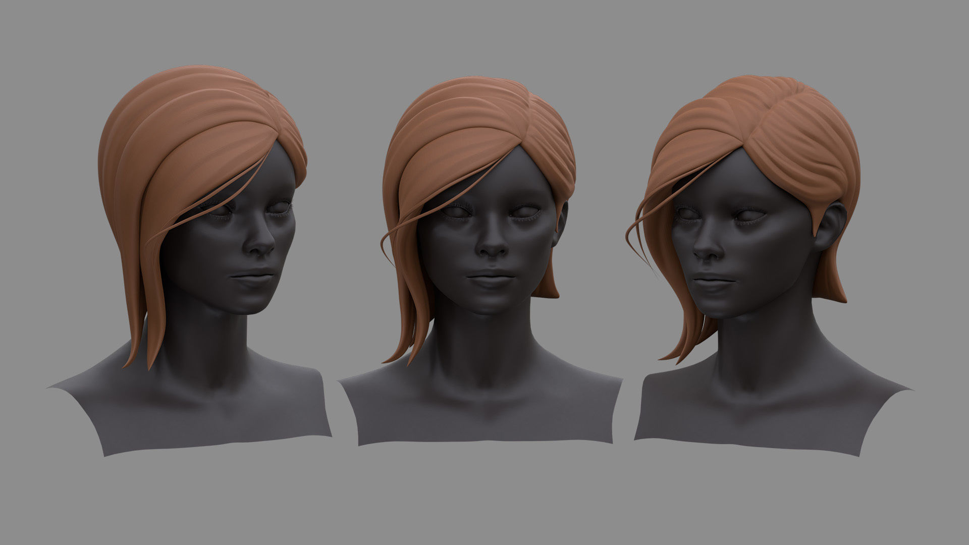 12 Hairstyle With Accessories 3D model_6