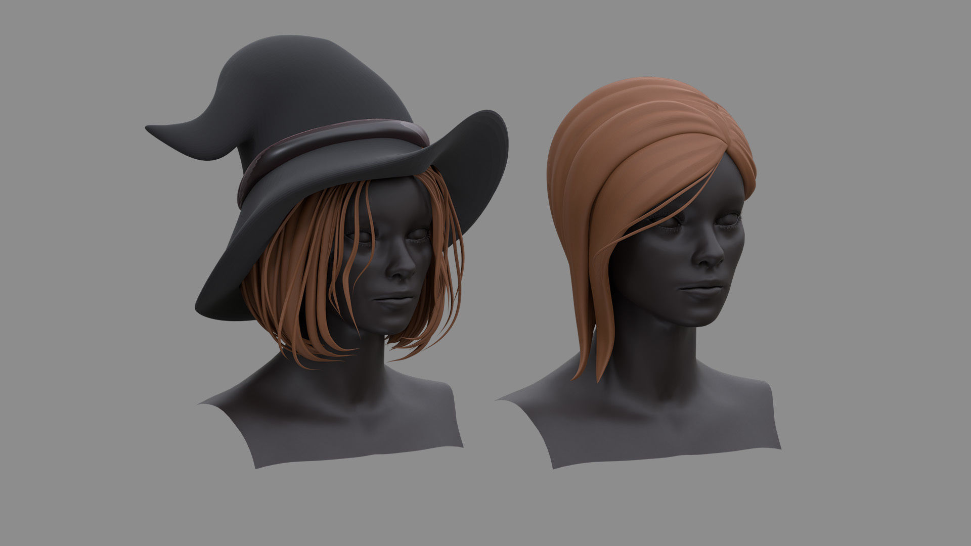 12 Hairstyle With Accessories 3D model_2